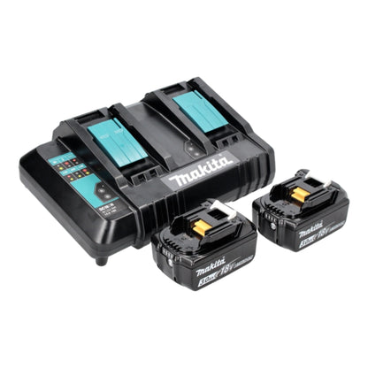 Makita DLM 480 CF2 tondeuse à gazon sans fil 36 V (2x 18 V) 48 cm 62 l + 2x batterie 3,0 Ah + chargeur