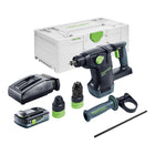 Marteau combiné à batterie Festool KHC 18 EB-Basic 18 V 2,6 J SDS-Plus brushless + 1x batterie 4,0 Ah + chargeur + systainer