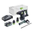 Marteau combiné à batterie Festool KHC 18 EB-Basic 18 V 2,6 J SDS-Plus brushless + 1x batterie 8,0 Ah + chargeur + systainer