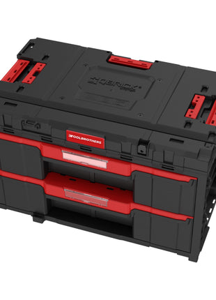 Toolbrothers RHINO XXL Drawer 2 ECO Toolbox boîte à outils 587 x 380 x 340 mm 29 l avec deux tiroirs