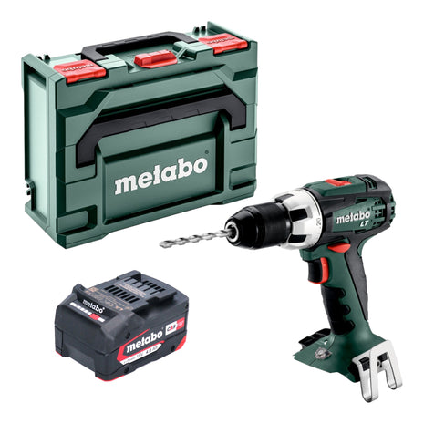 Perceuse-visseuse sans fil Metabo BS 18 LT 18 V 60 Nm + 1x batterie 4,0 Ah + metaBOX - sans chargeur