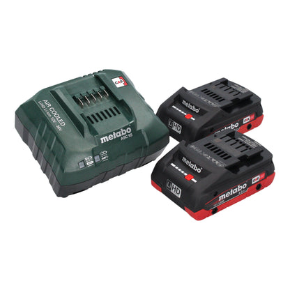 Metabo BS 18 LT Akku Bohrschrauber 18 V 60 Nm ( 602102800 ) + 2x LiHD Akku 4,0 Ah + Ladegerät + metaBOX