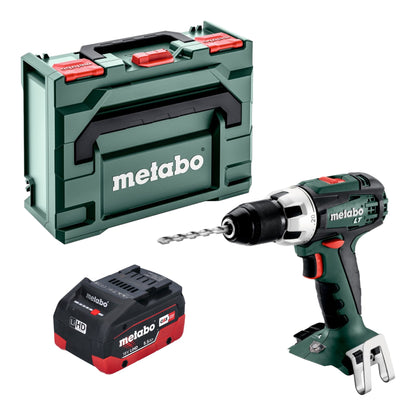 Perceuse-visseuse sans fil Metabo BS 18 LT 18 V 60 Nm + 1x batterie LiHD 5,5 Ah + metaBOX - sans chargeur