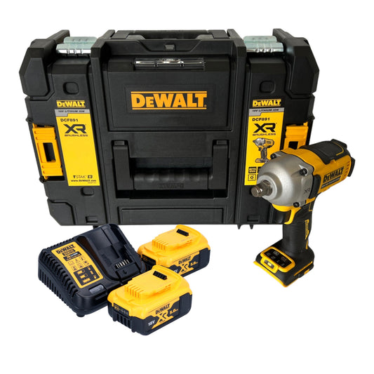 DeWalt DCF 891 P2T Akku Schlagschrauber 18 V 1084 Nm 1/2" Brushless + 2x Akku 5,0 Ah + Ladegerät + TSTAK