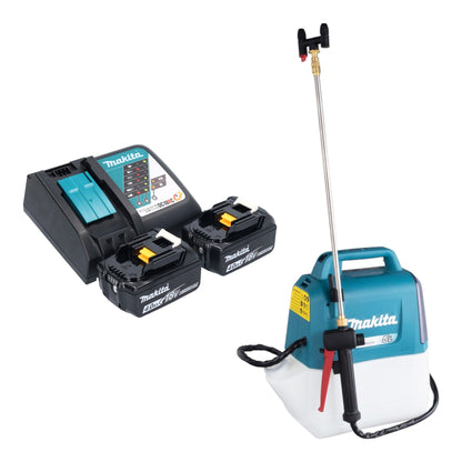 Pulvérisateur à pression sur batterie Makita DUS 054 RM2 18 V 5,0 l 3,0 bar + 2x batteries 4,0 Ah + chargeur