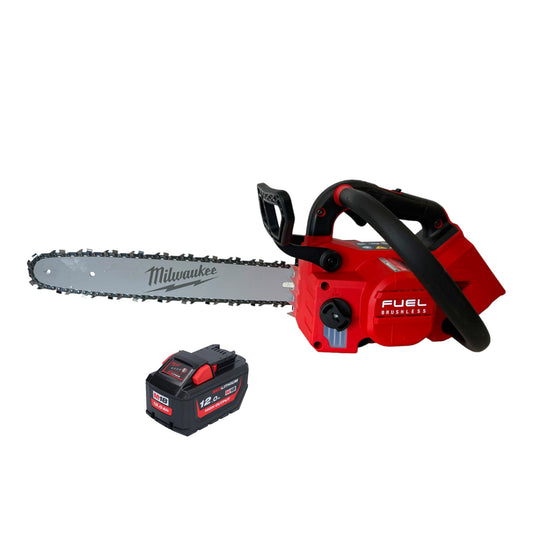 Tronçonneuse à batterie Milwaukee M18 FTCHS35-112 avec poignée supérieure 35 cm + 1x batterie 12,0 Ah - sans chargeur