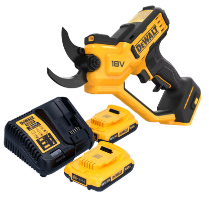 Sécateur à batterie DeWalt DCMPP 568 D2 18 V 38 mm + 2x batteries 2,0 Ah + chargeur