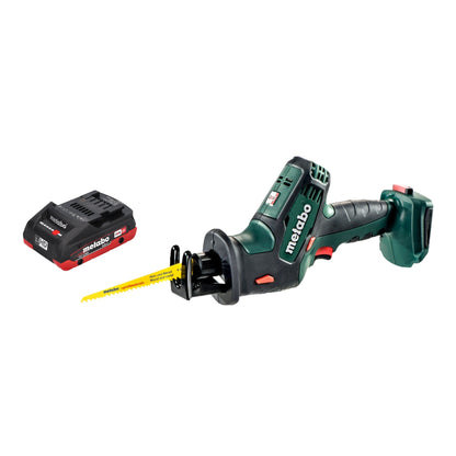 Metabo SSE 18 LTX Scie alternative à batterie compacte scie sabre 18 V 13 mm + 1x batterie LiHD 4,0 Ah - sans chargeur