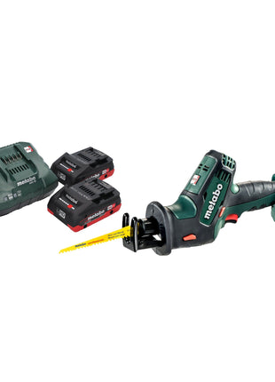 Metabo SSE 18 LTX Sierra de sable a batería compacta 18 V 13 mm + 2 baterías LiHD 4,0 Ah + cargador