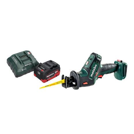 Metabo SSE 18 LTX Compact Akku Reciprosäge Säbelsäge 18 V 13 mm + 1x LiHD Akku 5,5 Ah + Ladegerät