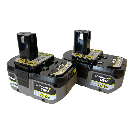 Ryobi 2x batterie RB1840X 18 V 4,0 Ah / 4000 mAh Li-Ion ONE+ HP (2x 5133005053) avec indicateur de niveau de charge