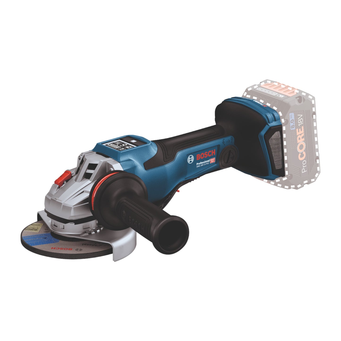 Meuleuse d'angle sans fil Bosch GWS 18V-15 PSC Professional 18 V 125 mm (06019H6B02) BITURBO Brushless + L-Boxx - sans batterie, sans chargeur