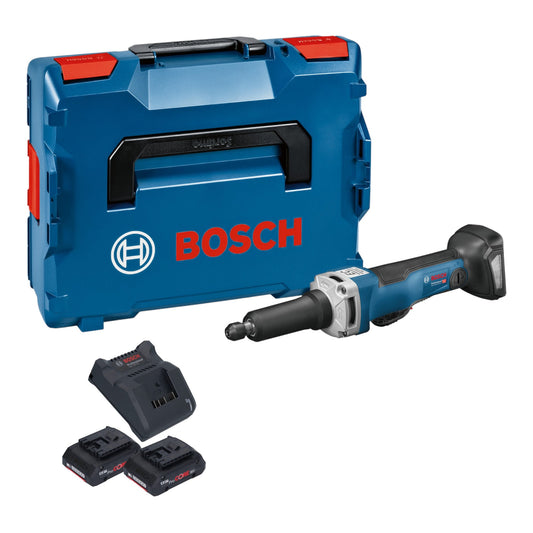 Bosch GGS 18V-23 PLC Meuleuse droite professionnelle sur batterie 18 V sans balais + 2x batterie ProCore 4,0 Ah + chargeur + L-Boxx