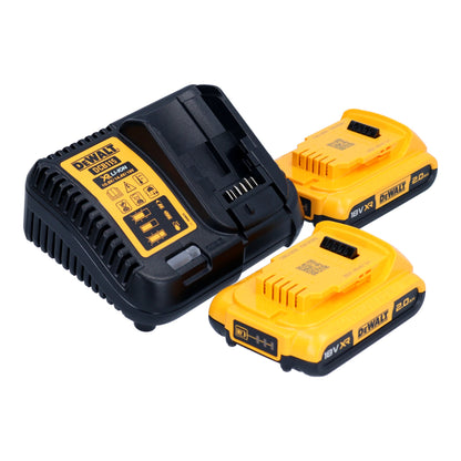 Meuleuse d'angle sur batterie DeWalt DCG 416 VS D2 18 V 125 mm sans balais + 2x batteries 2,0 Ah + chargeur