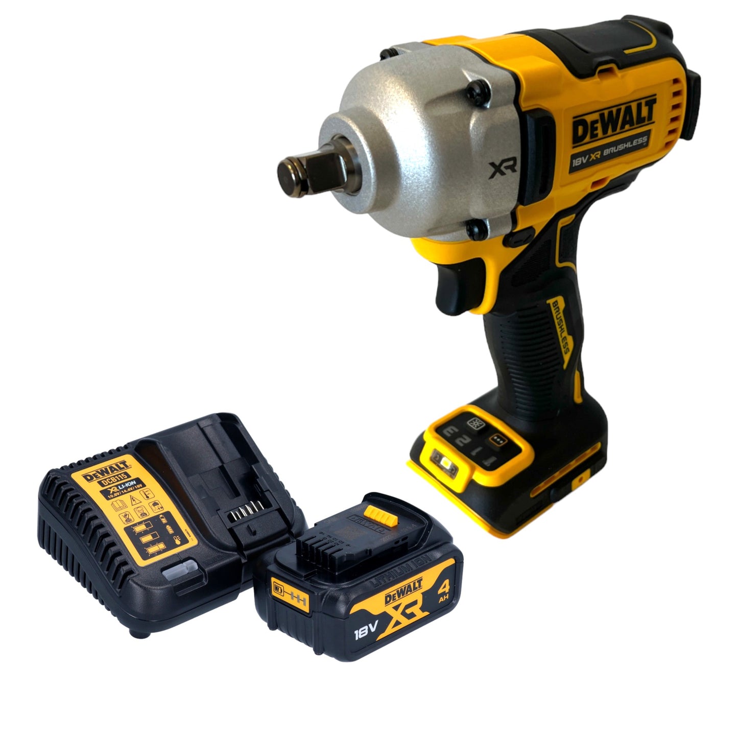 Clé à chocs sans fil DeWalt DCF 891 D1 18 V 1084 Nm 1/2" sans balai + 1x batterie 4,0 Ah + chargeur