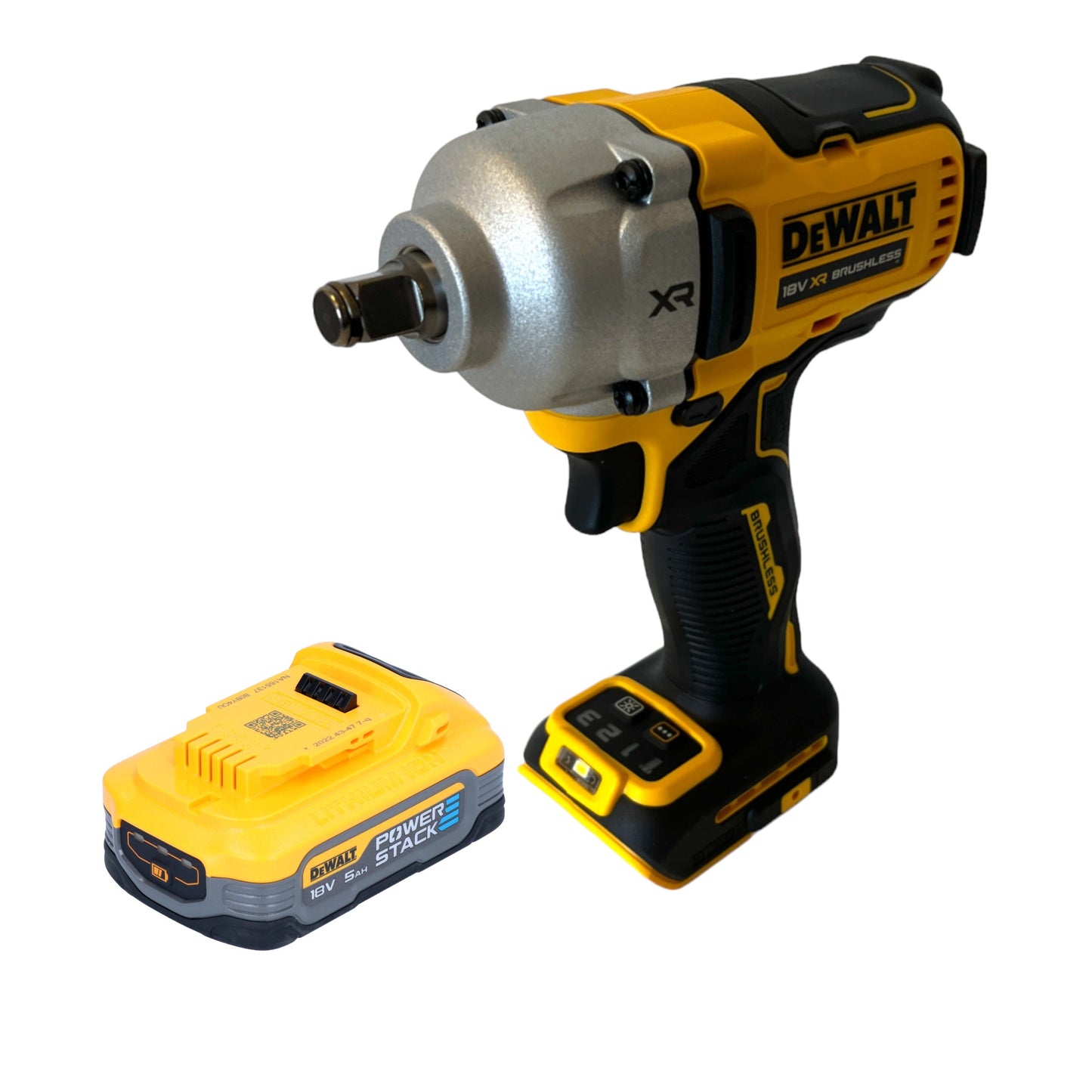 Clé à chocs sans fil DeWalt DCF 891 N 18 V 1084 Nm 1/2" sans balais + 1x batterie Powerstack 5,0 Ah - sans chargeur