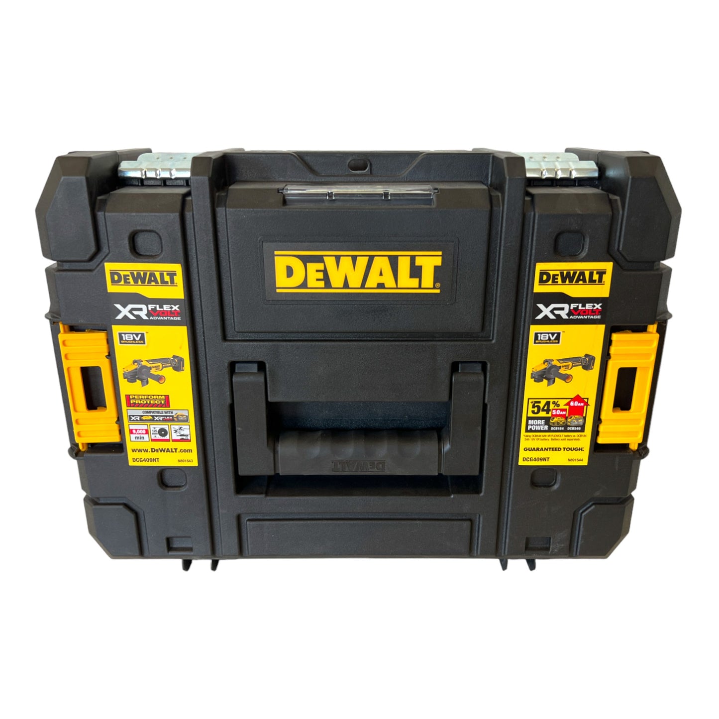 DeWalt DCG 409 E1T Akku Winkelschleifer 18 V 125 mm Brushless + 1x Powerstack Akku 1,7 Ah + Ladegerät + TSTAK