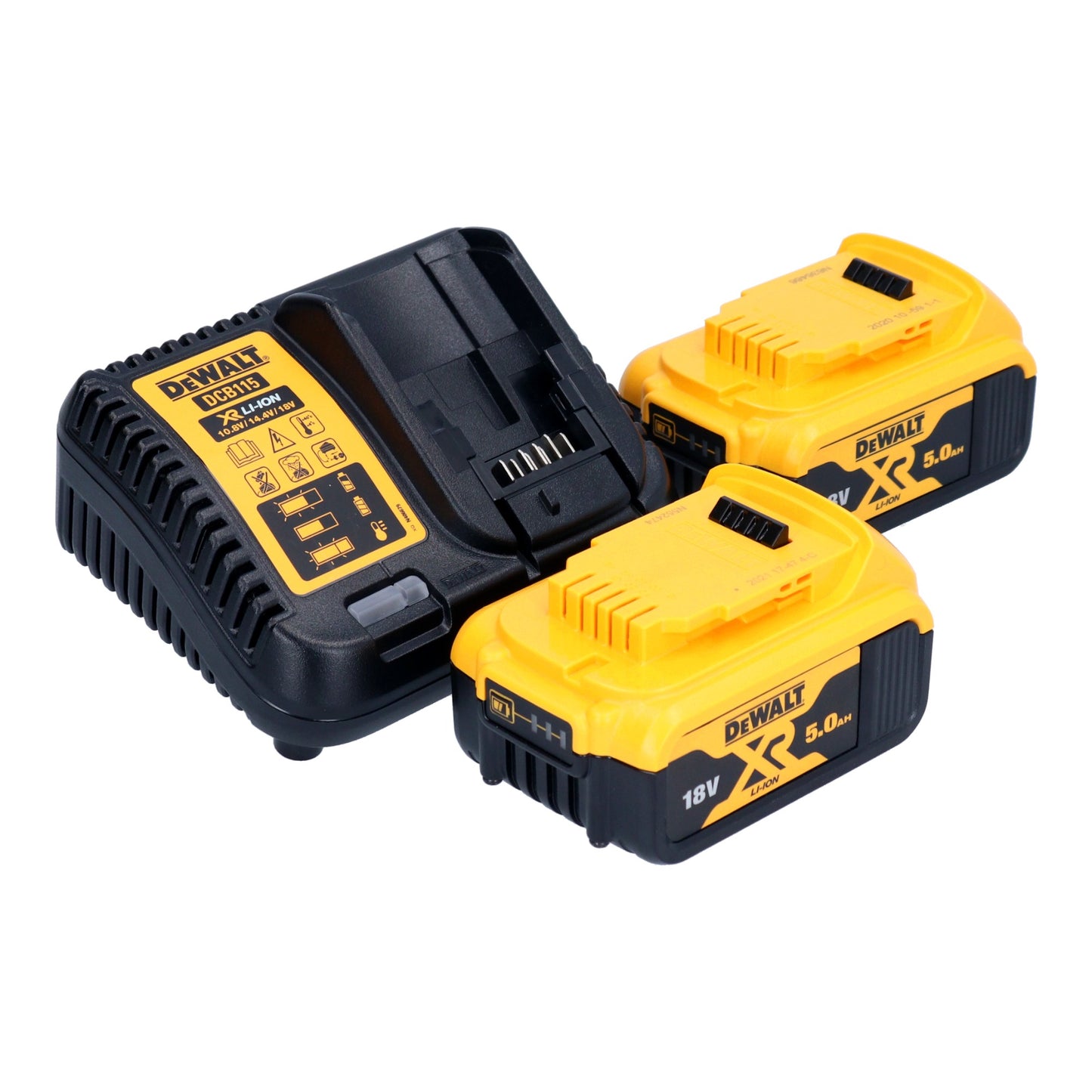 DeWalt DCG 409 P2T Akku Winkelschleifer 18 V 125 mm Brushless + 2x Akku 5,0 Ah + Ladegerät + TSTAK