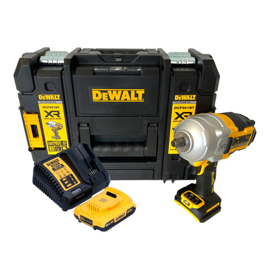 Clé à chocs sans fil DeWalt DCF 961 D1T 18 V 1632 Nm 1/2" sans balai + 1x batterie 2,0 Ah + chargeur + TSTAK