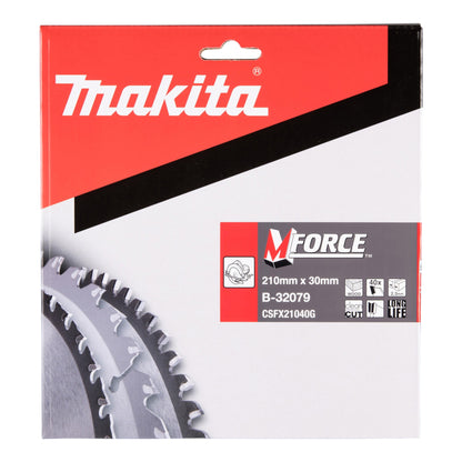 Makita M-FORCE Kreissägeblatt 210 x 30 x 2,3 mm 40 Zähne ( B-32079 ) für Holz