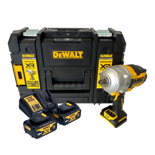 Clé à chocs sans fil DeWalt DCF 961 M2T 18 V 1632 Nm 1/2" sans balai + 2x batterie 4,0 Ah + chargeur + TSTAK