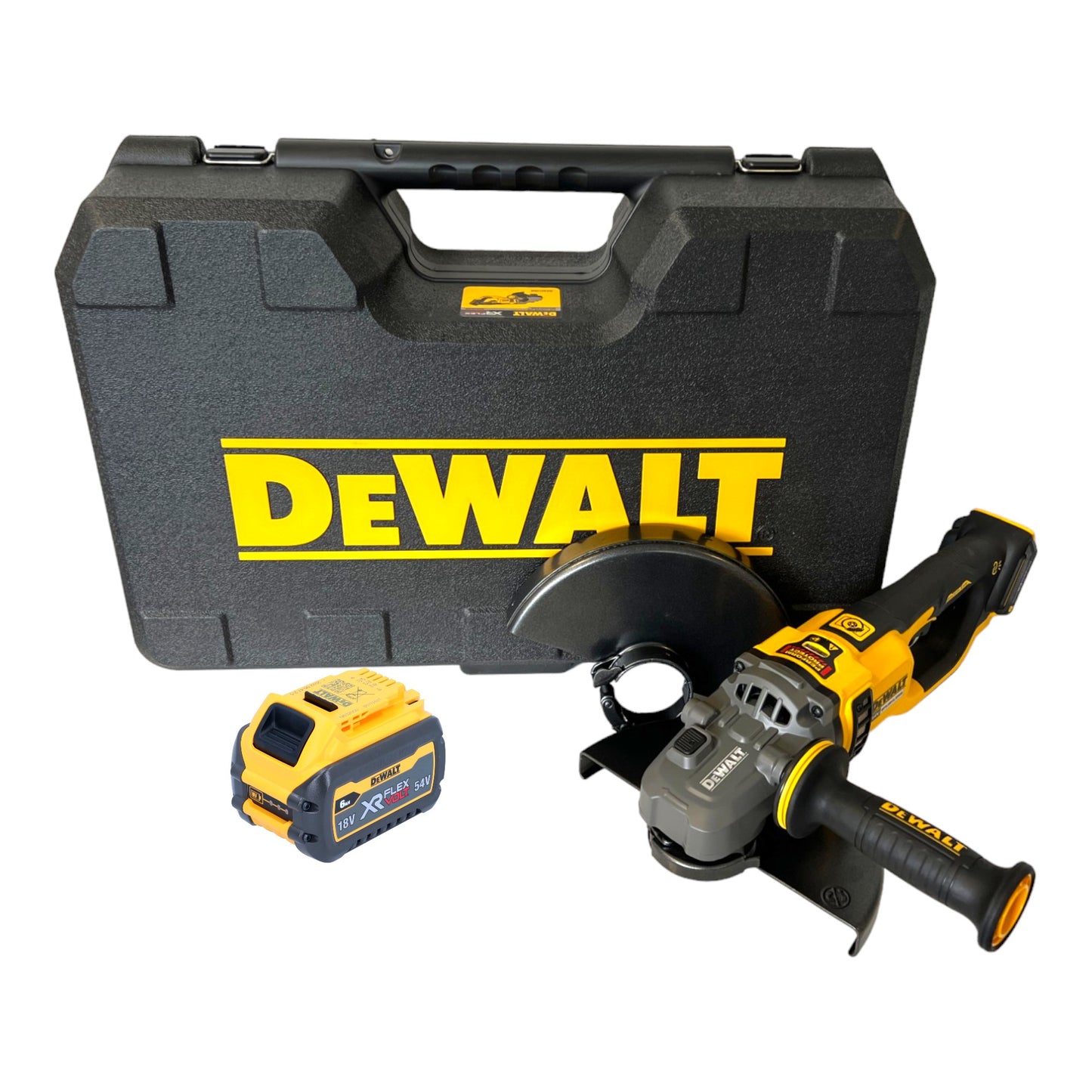 Meuleuse d'angle sur batterie DeWalt DCG 460 NK 54 V FlexVolt 230 mm sans balais + 1x batterie 6,0 Ah + coffret - sans chargeur