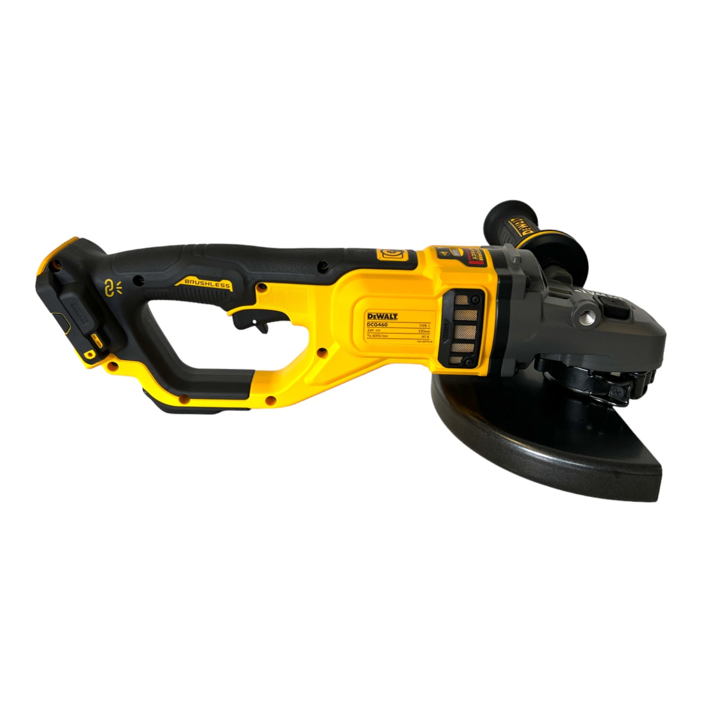 DeWalt DCG 460 T2K Akku Winkelschleifer 54 V FlexVolt 230 mm Brushless + 2x Akku 6,0 Ah + Ladegerät + Koffer