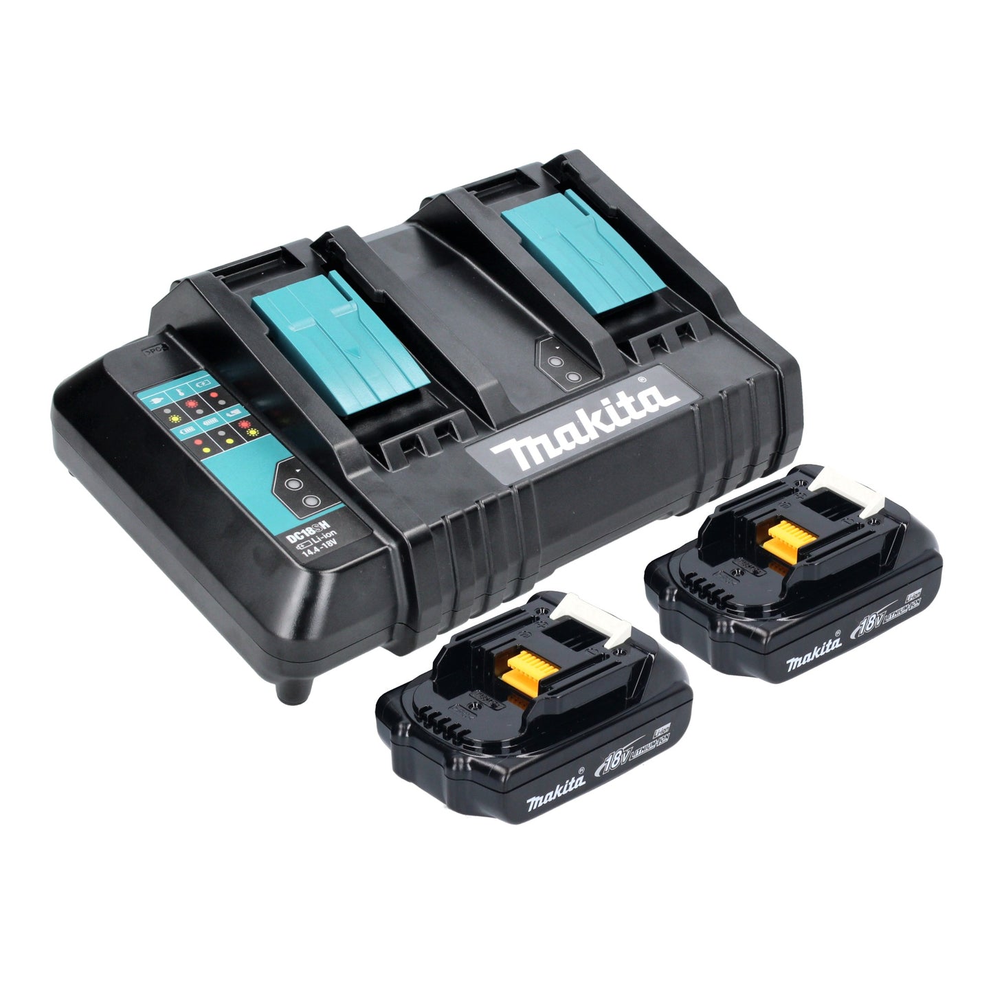 Bouilloire à batterie Makita DKT 360 CY2 36 V (2x 18 V) 0,8 L + 2x batterie 1,5 Ah + double chargeur