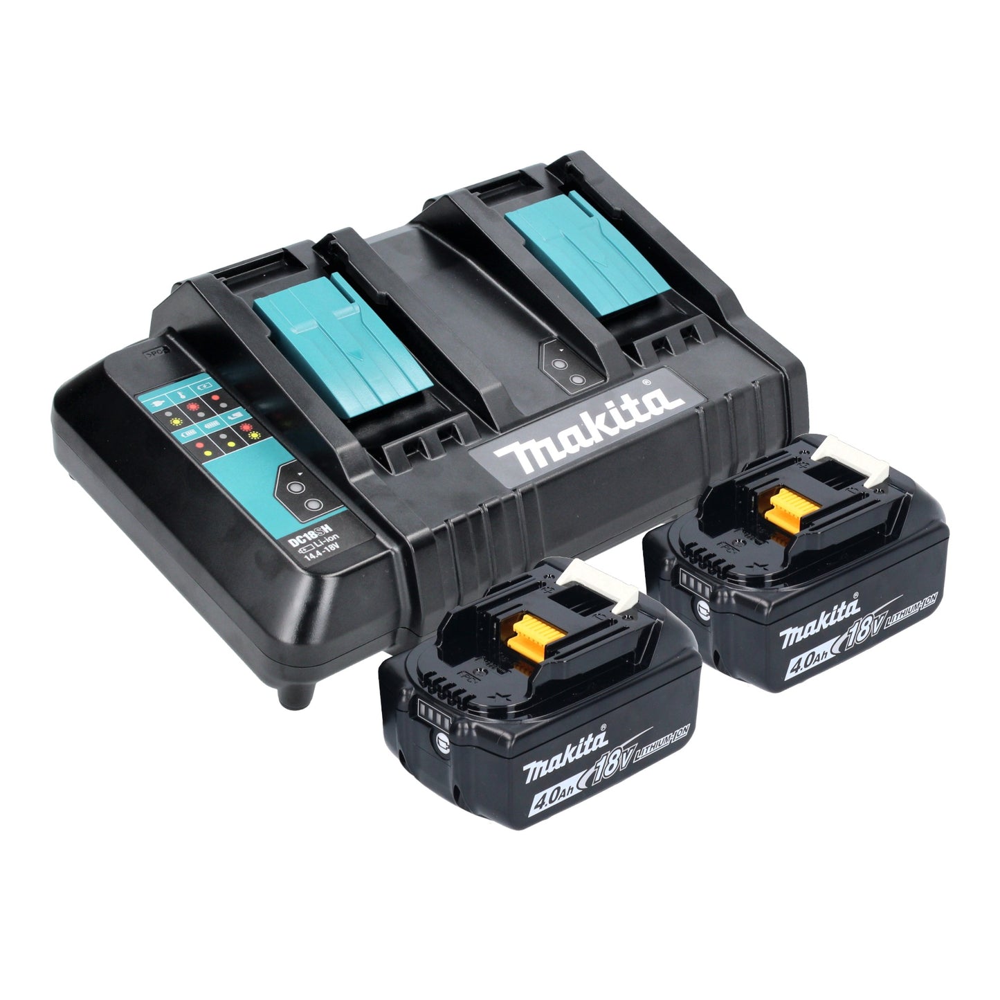 Bouilloire à batterie Makita DKT 360 CM2 36 V (2x 18 V) 0,8 L + 2x batterie 4,0 Ah + double chargeur