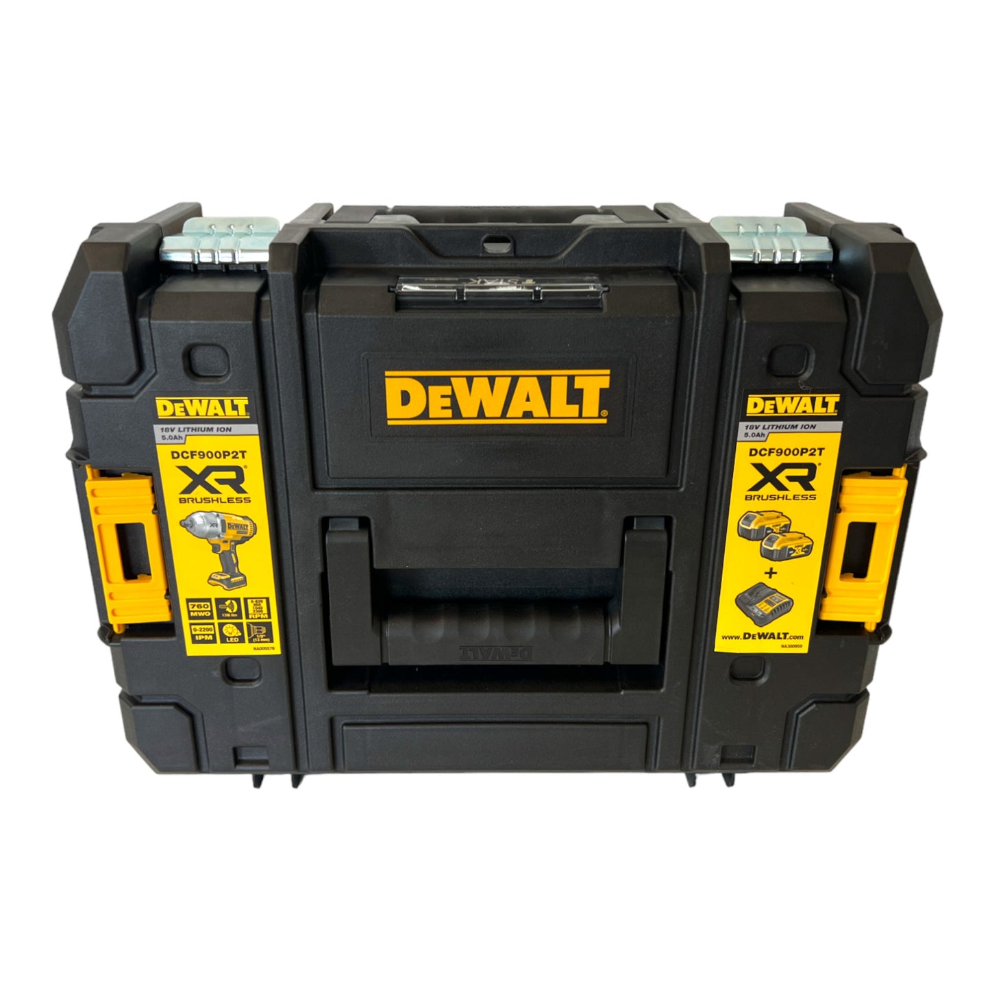 Clé à chocs sans fil DeWalt DCF 900 D2T 18 V 1396 Nm 1/2" + 2x batteries 2,0 Ah + chargeur + TSTAK