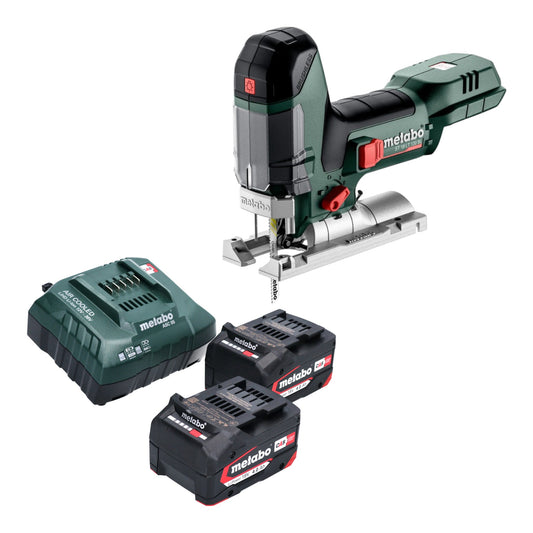 Scie sauteuse Metabo ST 18 LT 130 BL sans balais 18 V 130 mm + 2 batteries 4,0 Ah + chargeur