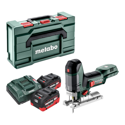 Scie sauteuse Metabo ST 18 LT 130 BL sans balais 18 V 130 mm + 2 batteries LiHD 5,5 Ah + chargeur + Metabox