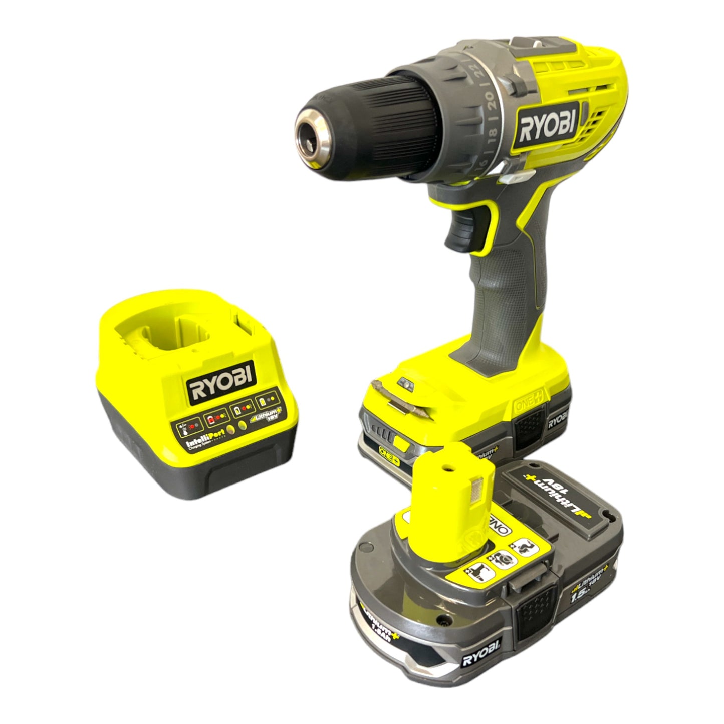 Perceuse-visseuse sans fil Ryobi R18DD3-215S 18 V 50 Nm (5133003774) + 2x batteries 1,5 Ah + chargeur + sac