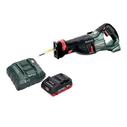 Scie sabre à batterie Metabo SSEP 18 LT BL 18 V 32 mm sans balais + 1 batterie LiHD 4,0 Ah + chargeur