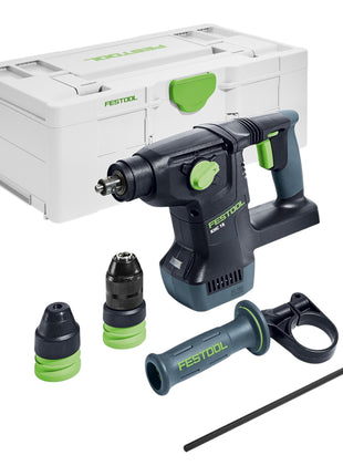 Marteau combiné à batterie Festool KHC 18 EB-Basic 18 V 2,6 J SDS-Plus sans balais + 1 batterie 4,0 Ah + chargeur rapide + systainer