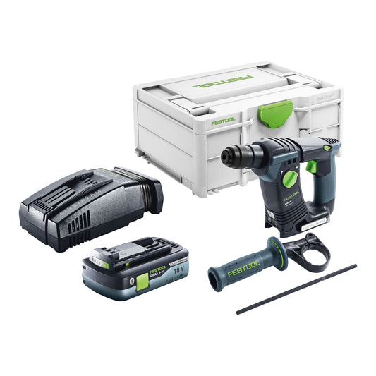 Festool BHC 18-Basic Akku Bohrhammer 18 V 1,8 J SDS Plus Brushless + 1x Akku 4,0 Ah + Schnellladegerät + Systainer