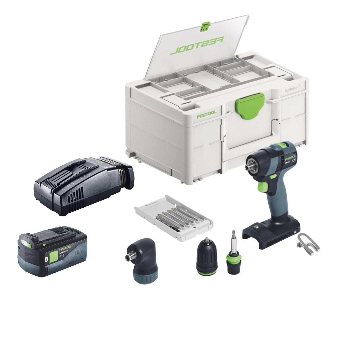 Festool TXS 18-Basic set perceuse-visseuse sans fil 18 V 40 Nm sans balais + 1x batterie 5,0 Ah + chargeur rapide + systainer