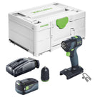 Festool TXS 18-Basic perceuse-visseuse sans fil 18 V 40 Nm sans balais + 1x batterie 5,0 Ah + chargeur rapide + systainer