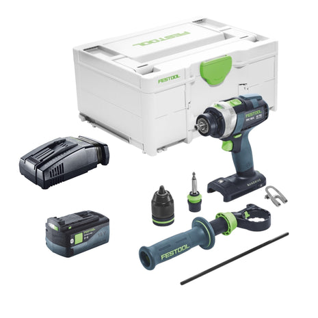 Perceuse à percussion sans fil Festool TPC 18/4 I-Basic 18 V 75 Nm + 1x batterie 5,0 Ah + chargeur rapide + systainer