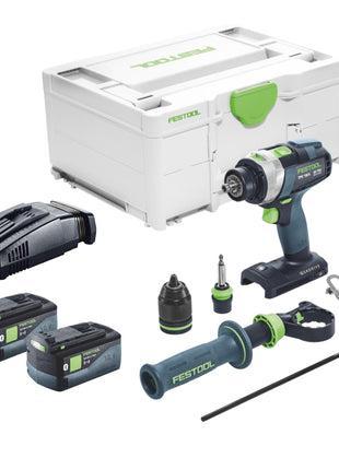 Festool TPC 18/4 I-Basic Akku Schlagbohrschrauber 18 V 75 Nm + 2x Akku 5,0 Ah + Schnellladegerät + Systainer