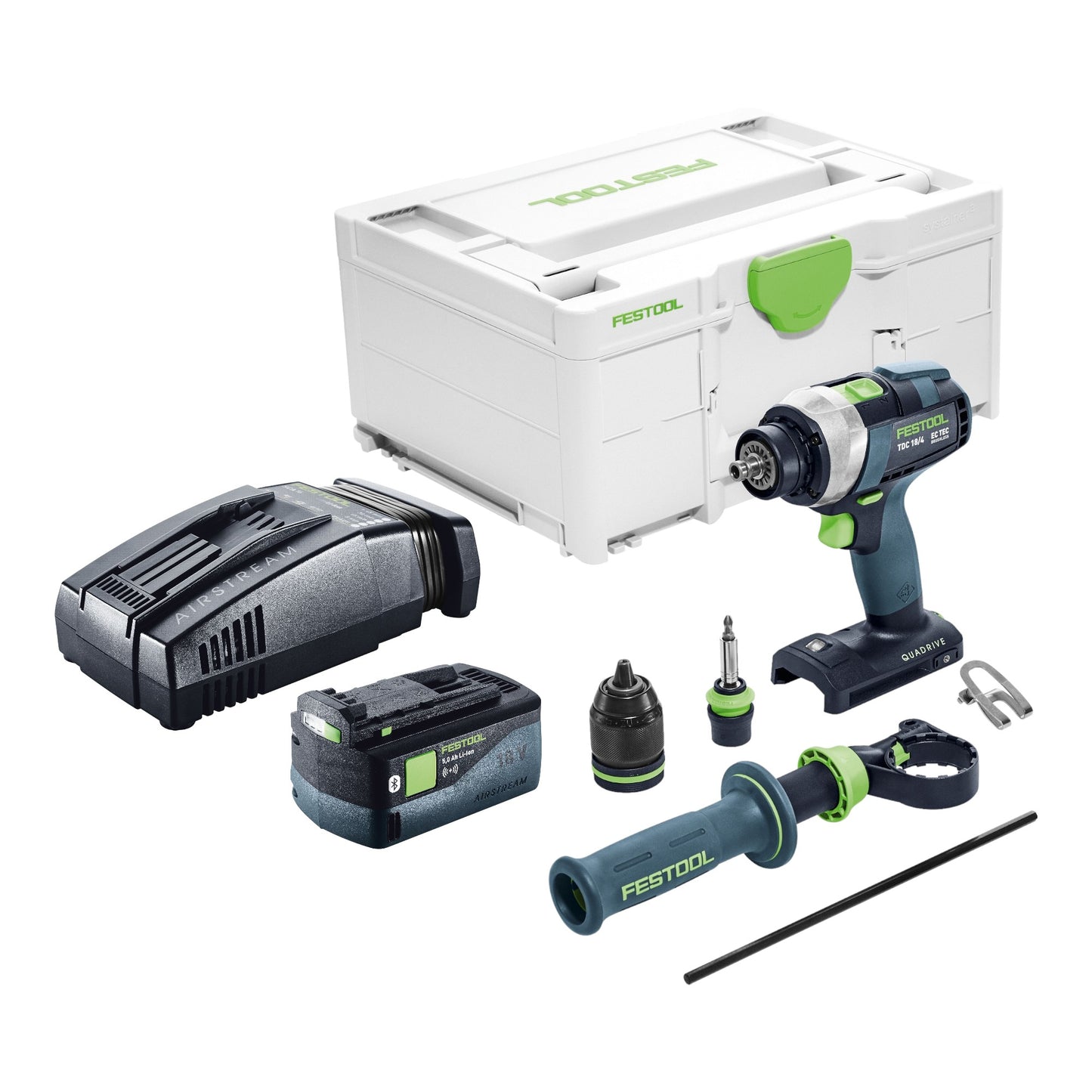 Festool TDC 18/4 I-Basic perceuse-visseuse sans fil 18 V 75 Nm sans balais + 1x batterie 5,0 Ah + chargeur rapide + systainer