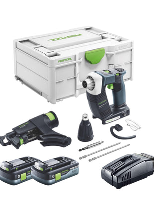 Festool DURADRIVE DWC 18-4500 Basic visseuse de chantier sans fil 18 V 14 Nm sans balais + 2x batteries 4,0 Ah + chargeur rapide + systainer