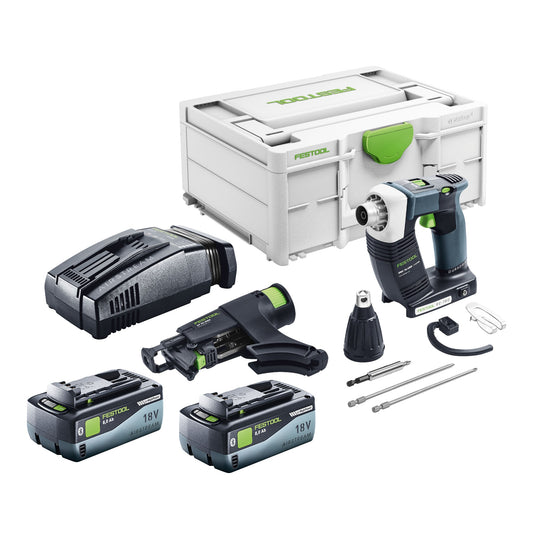 Festool DURADRIVE DWC 18-4500 Basic visseuse de chantier sans fil 18 V 14 Nm sans balais + 2x batterie 8,0 Ah + chargeur rapide + systainer