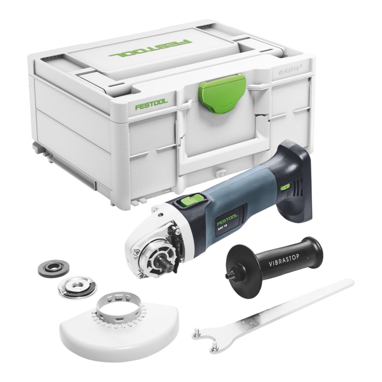 Meuleuse d'angle sur batterie Festool AGC 18-125 EB-Basic 18 V 125 mm sans balais + 1x batterie 4,0 Ah + chargeur rapide + systainer