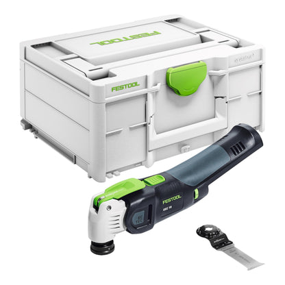 Festool VECTURO OSC 18 E-Basic Akku Oszillierer 18 V Starlock Max Brushless + 2x Akku 4,0 Ah + Schnellladegerät + Systainer