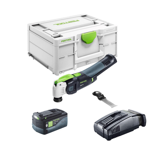 Oscillateur sur batterie Festool VECTURO OSC 18 E-Basic 18 V Starlock Max Brushless + 1x batterie 5,0 Ah + chargeur rapide + systainer