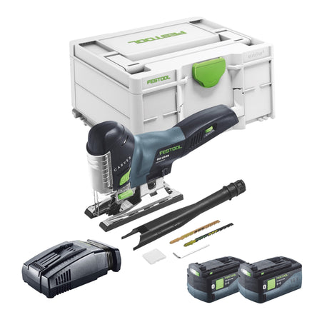 Scie sauteuse pendulaire sans fil Festool CARVEX PSC 420 EB-Basic 18 V 120 mm sans balais + 2x batteries 5,0 Ah + chargeur rapide + systainer