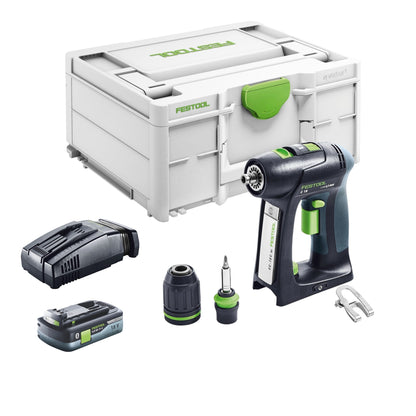 Festool C 18 Basic perceuse-visseuse sans fil 18 V 45 Nm sans balais + 1x batterie 4,0 Ah + chargeur rapide + systainer