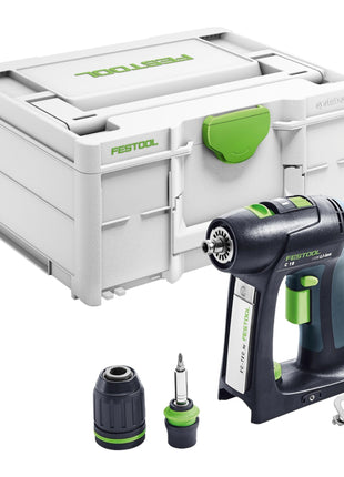 Festool C 18 Basic perceuse-visseuse sans fil 18 V 45 Nm sans balais + 1x batterie 4,0 Ah + chargeur rapide + systainer