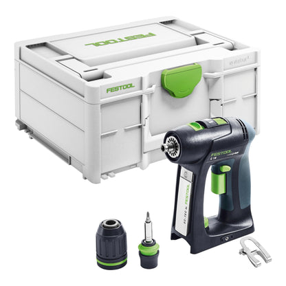 Festool C 18 Basic perceuse-visseuse sans fil 18 V 45 Nm sans balais + 1x batterie 4,0 Ah + chargeur rapide + systainer